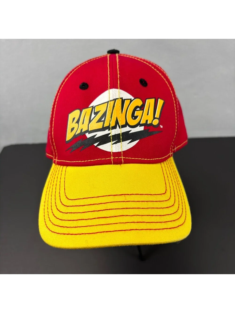 Big Bang Theory Bazinga Red Yellow Snapback Hat Cap